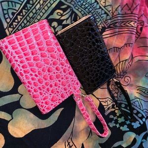 Leather snake Skin wristlets